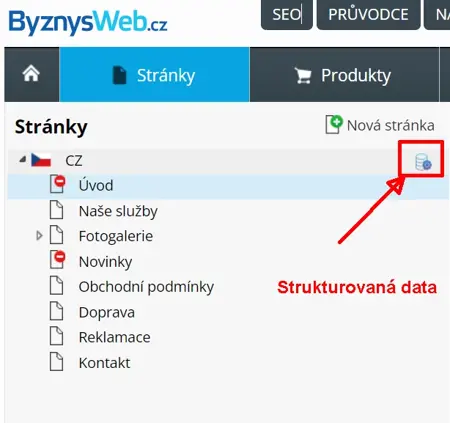 Strukturovaná data pro jazykovou verzi - ByznysWeb.cz